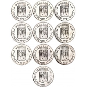 San Marino 10 x 500 Lire 1973 R