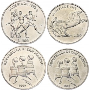 San Marino 500 - 1000 Lire 1992 R