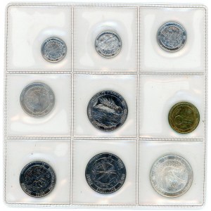 San Marino Mint Set of 9 Coins 1977 R