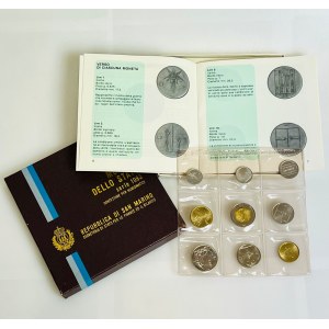 San Marino Mint Set of 9 Coins 1983 R
