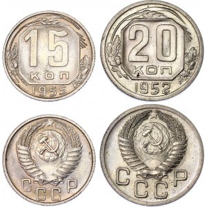 Russia - USSR Lot of 8 Coins 1940 - 1955