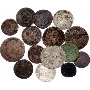 France Lot of 15 Coins 1500 -1780