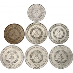 Germany - DDR Lot of 7 Coins 1969 - 1978