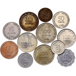 Israel Lot of 12 Coins 1949 - 1963