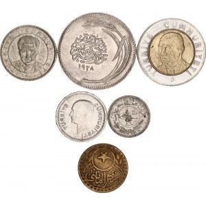 Ottoman Empire & Turkey Lot of 6 Coins 1882 - 2005