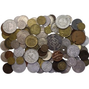 World Lot of 107 Coins 1866 - 1970