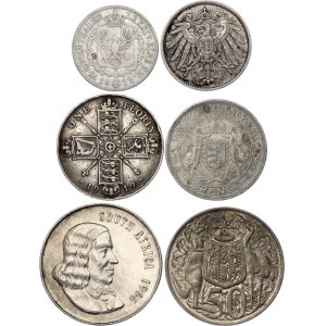 World Lot of 6 Coins 1822 -1966