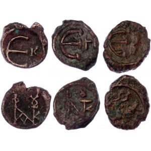 Byzantium 3 x Pentanummium 565 - 578 AD