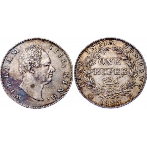 British India 1 Rupee 1835 F Calcutta