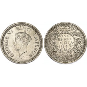 British India 1 Rupee 1942 B