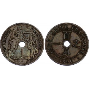 French Indochina 1 Centime 1896 A
