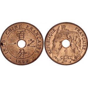 French Indochina 1 Centime 1899 A Paris