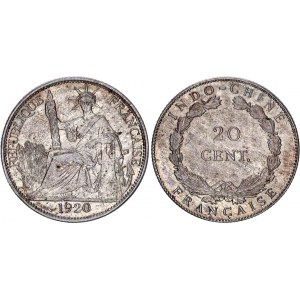 French Indochina 20 Centimes 1920 San Francisco