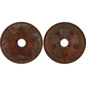 Belgian Congo 10 Centimes 1888