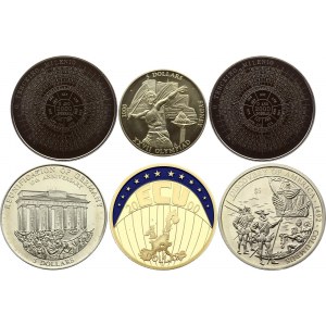 Liberia & St Thomas & Prince Lot of 6 Coins 1998 -2000