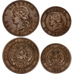 Argentina 1 & 2 Centavos 1894