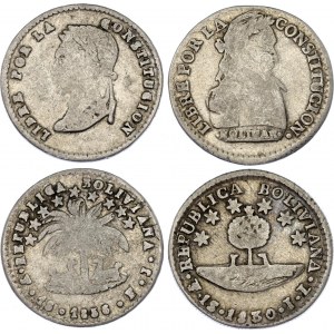 Bolivia 2 x 1 Sol 1830 - 1856