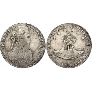 Bolivia 8 Soles 1834 PTS LM