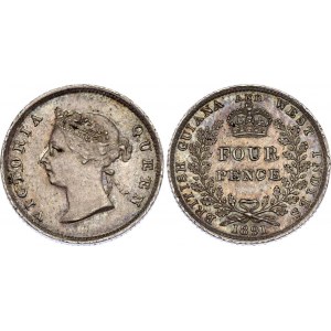 British Guiana 4 Pence 1891