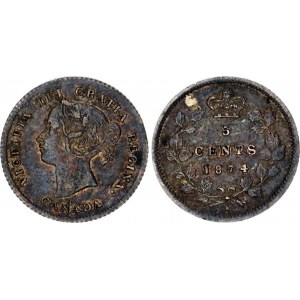 Canada 5 Cents 1874 H Birmingham