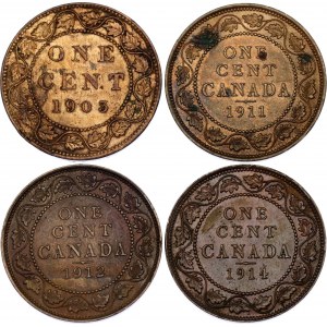 Canada 4 x 1 Cent 1903 - 1914