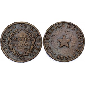 Chile 1/2 Centavo 1835
