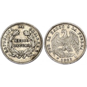 Chile 1/2 Decimo 1881 So