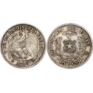 Chile 1 Peso 1875 So