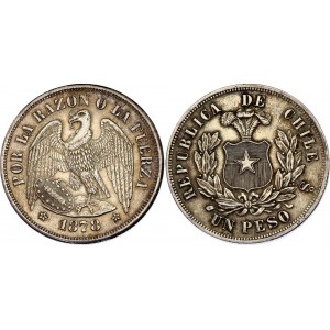 Chile 1 Peso 1878 So