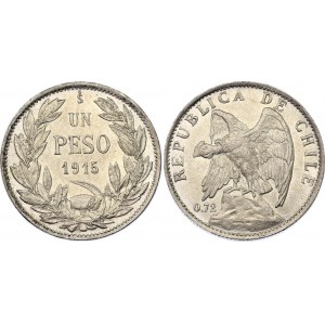 Chile 1 Peso 1915 So