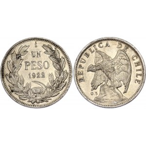Chile 1 Peso 1922 So