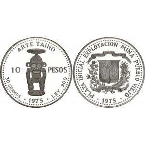 Dominican Republic 10 Pesos 1975