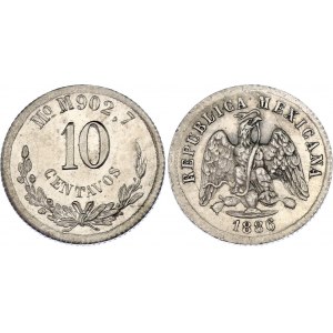 Mexico 10 Centavos 1886 Mo M