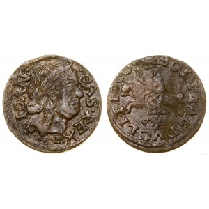 Poland, copper shilling (boratynka), 1660 TLB, Ujazdów