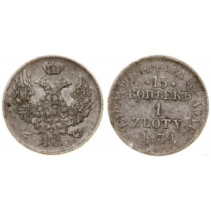 Polska, 15 kopiejek = 1 złoty, 1839 MW, Warszawa