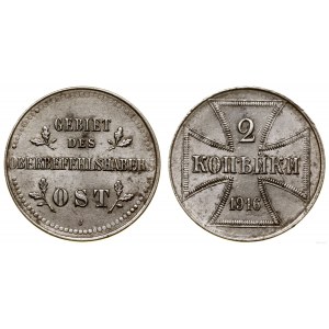 Poland, 2 kopecks, 1916 J, Hamburg