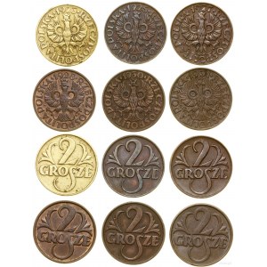 Poland, set: 6 x 2 pennies, 1923-1931, Warsaw