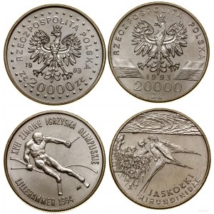 Poland, set: 2 x 20,000 zloty, 1993, Warsaw
