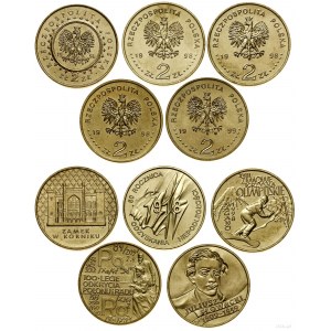 Poland, set of 5 x 2 gold, Warsaw