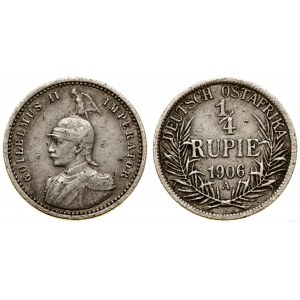 Niemcy, 1/4 rupii, 1906 A, Berlin