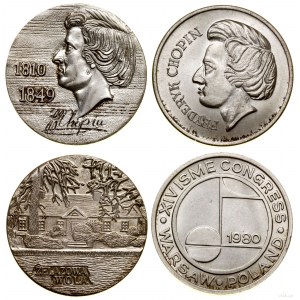 Polska, zestaw 2 medali z Fryderykiem Chopinem