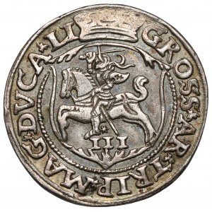 Zygmunt II August, Trojak Wilno 1563 - LITVA