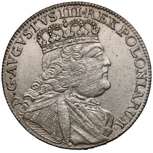 August III Sas, Ort Lipsk 1754 EC - szeroka głowa