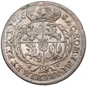 August III Sas, Ort Lipsk 1756 EC - małe popiersie