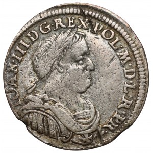 Jan III Sobieski, Ort Bydgoszcz 1677 SB - z obwódką