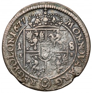 Jan III Sobieski, Ort Bydgoszcz 1677 SB - z obwódką