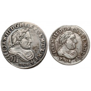 Jan III Sobieski, Ort i szóstak Bydgoszcz 1684 - zestaw (2szt)