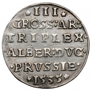 Prusy, Albrecht Hohenzollern, Trojak Królewiec 1535