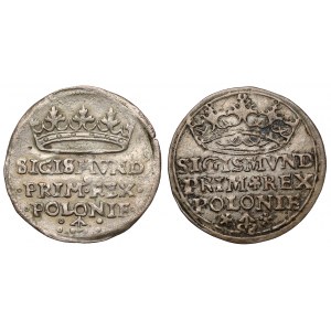 Zygmunt I Stary, Grosze Kraków 1526 i 1528 - gotycki i renesansowy (2szt)