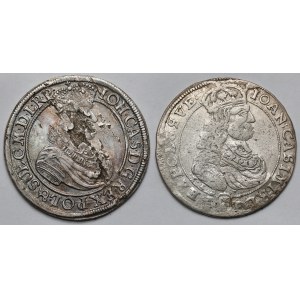 Jan II Kazimierz, Ort Gdańsk 1660 i Bydgoszcz 1667 - zestaw (2szt)
